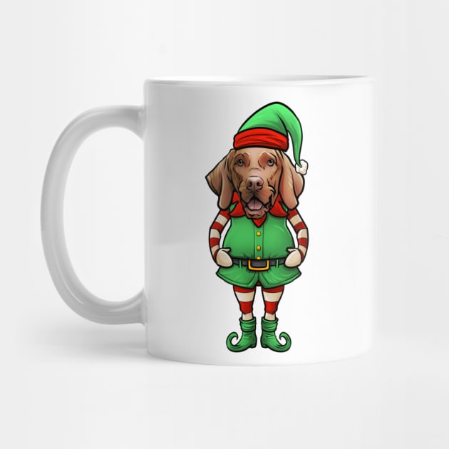 Funny Vizsla Christmas Elf by whyitsme